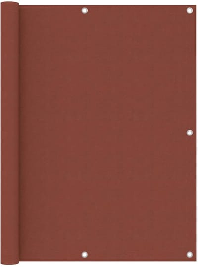 Balkonscherm - 120x400 cm - Privacy Scherm Balkon - Oxford Stof - Terracotta - Windbescherming & UV-bestendig - Extra Hoog & Sfeervol Balkondoek