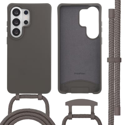 imoshion Hoesje - Geschikt voor Samsung Galaxy S26 Ultra - Color Backcover met afneembaar koord Magnetische Ring - Black Coffee