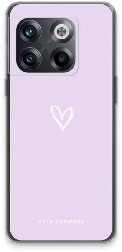 Case Company® - Hoesje geschikt voor OnePlus 10T hoesje - Klein hartje paars - Soft Cover Telefoonhoesje - Bescherming aan alle Kanten en Schermrand