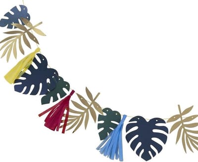 Ginger Ray - Slinger Palmbladeren Goud folie, Groentinten met tassels