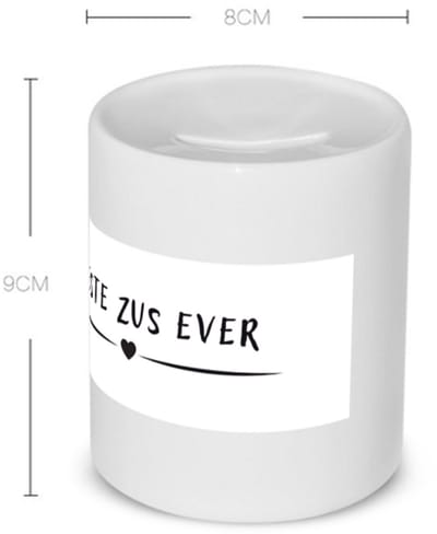 Akyol - beste zus ever Spaarpot - Zus - sister - leuk cadeau voor je zus - 350 ML inhoud