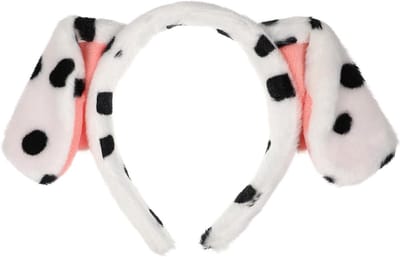 Pluche Hondenoren Haarband voor Dierenkostuum en Feestdecoratie voor Vrouwen en Kinderen, Wit