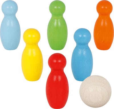 KEGELSPEL, 7-delig, hout, 3+