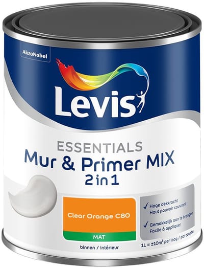 Levis - Essentials Mur & Primer Mix - Clear Orange C80 - Mengverf - 1 L