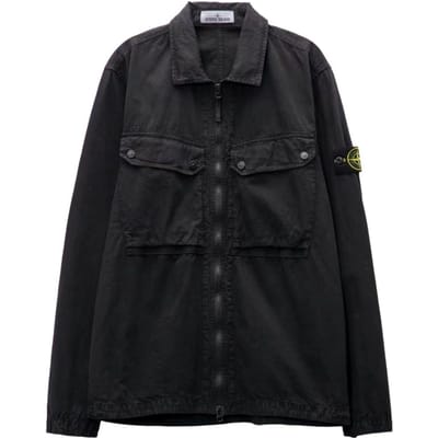 Surchemise Stone Island Effet Vieilli Noir Unisexe Hauts 7915102WN-V0129 XXL black
