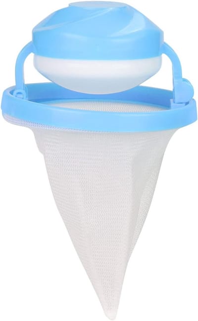 Haarvanger voor Wasmachine, Drijvende Netzak voor Huisdierhaar, Wasfilter voor Kleding, 3.74 * 4.92 inch Blauw, Effectieve Haarverwijdering en Onderhoud