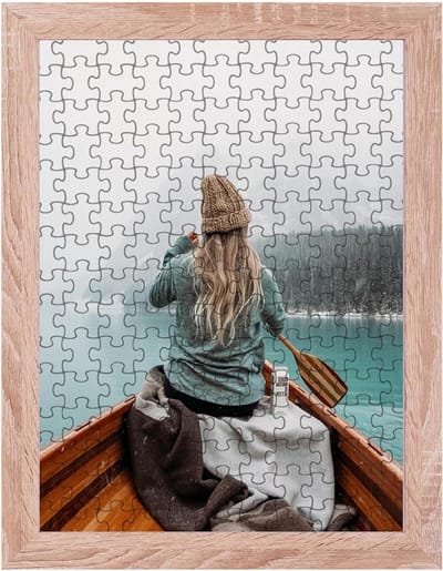 puzzellijst Milano voor puzzels ca. 500-1000 stukjes 98x38 cm 38x98 cm Sonoma eik met acrylglas