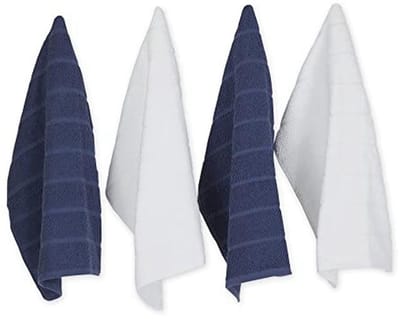 Set van 4 Luxe Vaatdoeken - Franse Blauwe Katoenen Theedoeken