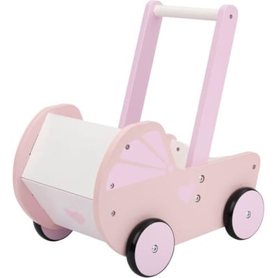 Lupilu Houten Speelgoed Poppenwagen - Geschikt voor: poppen tot max. 48 cm - Gemaakt van echt hout - Houten speelgoed poppenwagen - Bevordert spelenderwijs fantasie, creativiteit en rollenspelvermogen