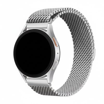Milanees bandje - geschikt voor Garmin Venu 2s / 3s / 4 (41mm) / Vivoactive 4s / Forerunner 255s / 265s - Huawei Watch GT 5 Pro - 42mm / GT 6 / GT 5 / GT 4 - 41mm - rvs - zilver
