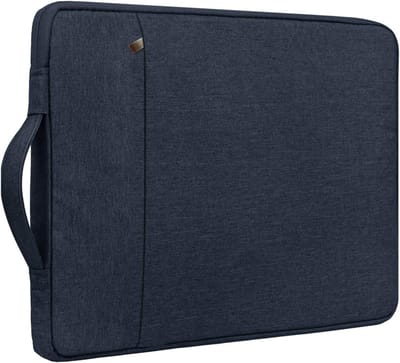 16 Inch Laptop Sleeve voor 2022 2021 16" MacBook Pro A2141 A2485 M1, Waterdichte Handtas met Handvat en Voorvak, Bescherming en Draagbaarheid in Navy