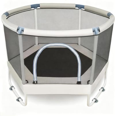 Kinder Trampoline - Springkussen - Binnen Spelen - Veiligheidsnet Inbegrepen - 152 cm - Blauw