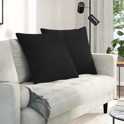 vidaXL - Zitkussens - 2 - st - Stof - Zwart - 60 - x - 60 - cm