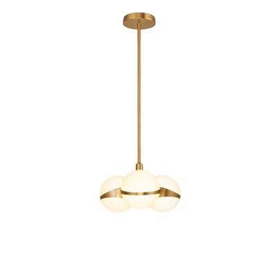 Hanglamp 3 lichtpunten - brushed gold - G9 fitting