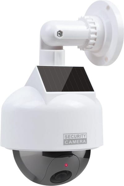 Dummy camera - Nep beveiligingscamera - Diefstal afschrikken - Zonne-energie en knipperend LED - 24.8 x 13.8 x 13.6 cm