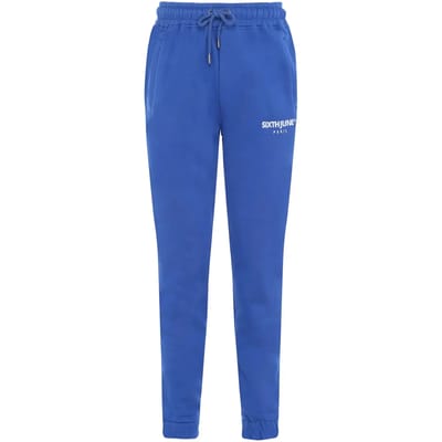 Fleece joggingbroek met geborduurd logo Sixth June