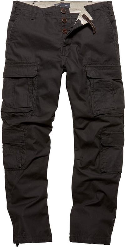 Vintage Industries Broek Cargobroeken zwart S Katoen - Basics