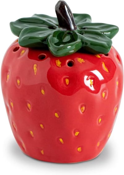 Aardbei Bakpoeder Houder - Geur Absorber Koelkast - Koelkast Geur Absorberen - Keramisch Aardbei Ontwerp - 16 Ounces - Rood