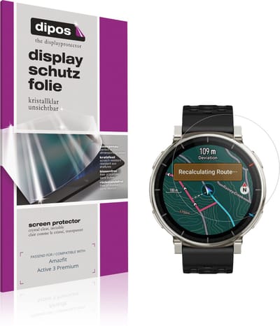 dipos – 6x Beschermfolie geschikt voor Amazfit Active 3 Premium | Krasbestendige & heldere Screenprotector Ultra-Thin