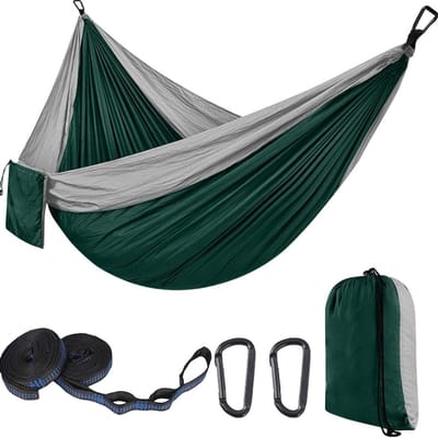 Outdoor Hangmat - Dubbele Hangmat - Ontspannen Buiten - Lichtgewicht Compact - 300x200cm - D