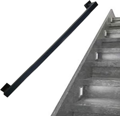 Trapleuning Metaal - Steun Handgreep - Veilige Steun - Compleet Gemonteerd - 450cm - Zwart