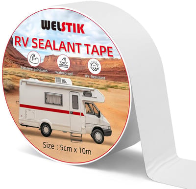Reparatietape voor RV-dak, Wit, UV-bestendig, 5 cm x 10 m