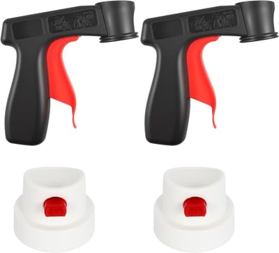 Multifunctionele accessoires voor verfspuiten: 2 handgrepen, fleshouder en 2 waterdichte PE onderdelen voor auto- en motorreparatie