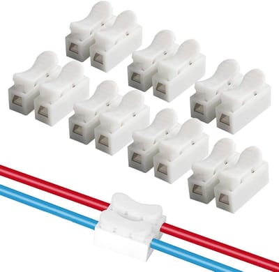 100 Stuks Premium Veerdraden Koppelingen, Snelle Aansluitblok Connectoren, Elektrische Kabel Klemmen voor LED Strip Verlichting en Meer