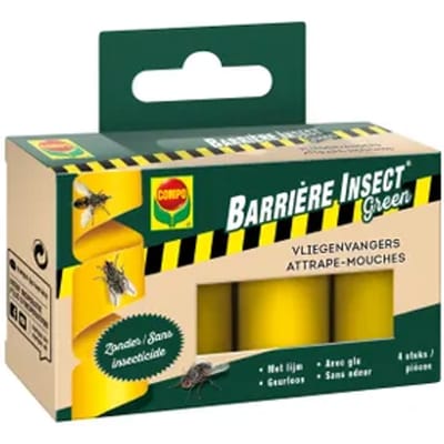 Barrière Insect Vliegenvangers - zonder insecticide - geurloos - eenvoudig in gebruik - doosje 4 stuks