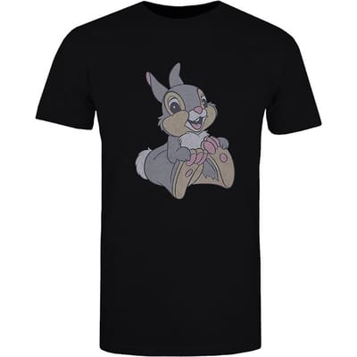 Disney Dames/Dames Klassiek T-shirt Thumper Katoen (Zwart)