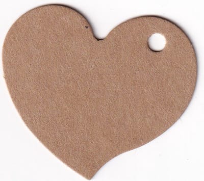Bloem of Kadokaartjes - 50 Stuks - Mini Hart Kaartjes – 4 x 4.5 cm - Bloemist - Kadootjes - KK-008