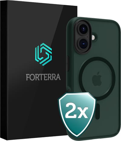 Hoesje 2 Stuks - Geschikt voor Apple iPhone 17 - Magsafe Compatible - Sterk & Shockproof - Shock Proof Case - Back Cover - Telefoon Hoes - Donkergroen