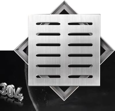 Zware Roestvrijstalen Afvoerrooster voor Buiten - 304 Vierkante Drainage Cover (30 x 30 x 2 cm)