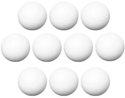 Ideen mit Herz piepschuimballen, ballen van piepschuim voor paillettentechniek, servettechniek, vilten, knutselen, doe-het-zelf, diameter: 5 cm, 10 stuks
