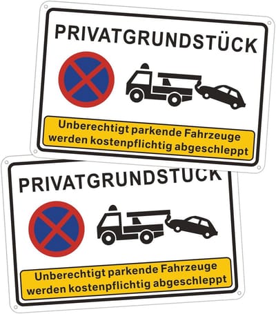 Set van 2 Privacybordjes voor Parkeerplaatsen - Waterdicht, UV-bestendig, 30 x 20 cm