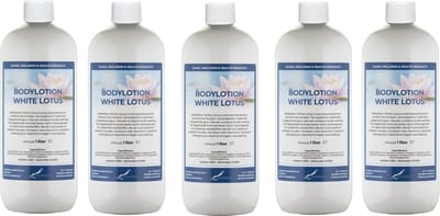 Bodylotion White Lotus 1 Liter - set van 5 stuks - Voordeelverpakking