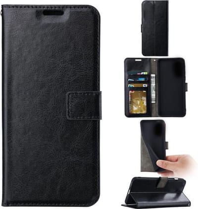 Bookcase Hoesje Geschikt voor Xiaomi Redmi Note 14 5G- Zwart - Portemonnee Hoesje met 3 Kaartvakken & Magnetische Sluiting - ZT Accessoires