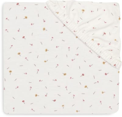 Jollein Hoeslaken Wieg - 40/50x80/90cm - Jersey - Pretty Picnic - Flower Drops
