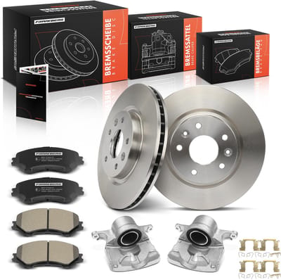 Frankberg 2x Remklauw+2x Remmen+4x Remblokken Voor voor Nissan