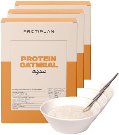 Protiplan - Havermout Naturel - 3 stuks - 3 x 7 x 36 g - Eiwitrijk ontbijt