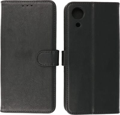 Hoesje Geschikt voor Samsung Galaxy A03 Core - Book Case Telefoonhoesje - Kaarthouder Portemonnee Hoesje - Wallet Cases - Zwart