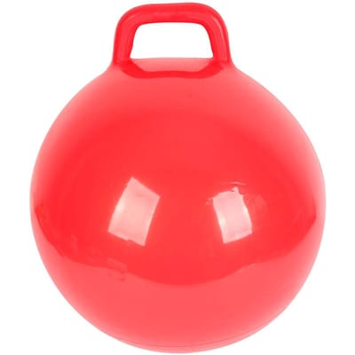 Balle rebondissante gonflable de couleur Pure pour enfants, balle de saut de saut avec poignée pour adultes et enfants, exercice rouge