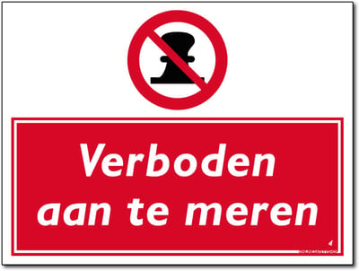 Verboden aan te meren bord - Bord 400 x 300 mm – (Forex)