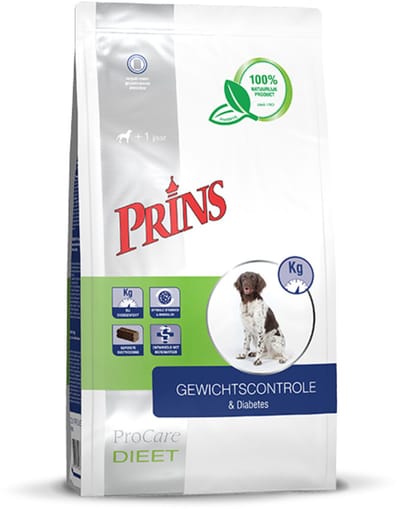 Prins - ProCare - Geperst Veterinary Dieet Gewichtscontrole & Diabetes - Hondenvoer - 3 x 3kg
