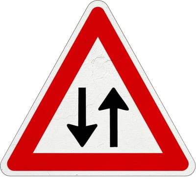 Let op tegenliggers bord - J29 | Sign Again materiaal | 15 cm