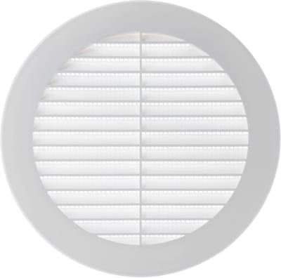 Rond Kunststof Ventilatie Rooster Ø 150 mm - Witte Toevoerlucht Roosters
