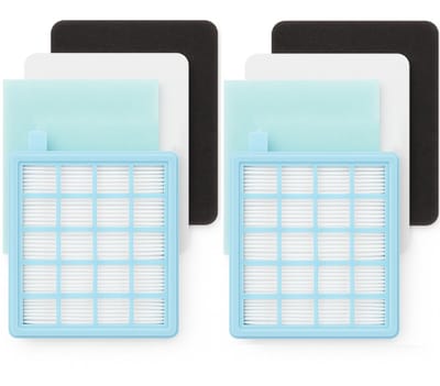 2x HEPA Filter Set geschikt voor Philips PowerPro Compact/Active Series Stofzuiger – Stofzuigerfilter Filterset Vervangingsset FC8058/01