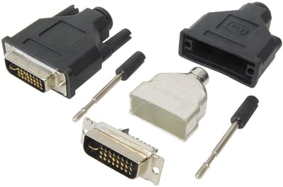 DVI-D Dual Link (m) soldeerbare connector