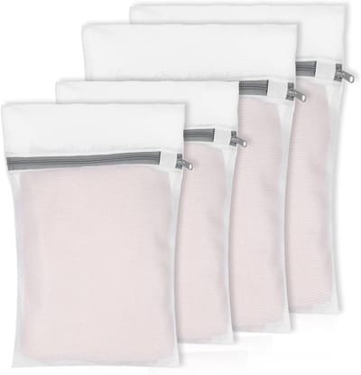 Set van 4 Wasnetten voor Wasmachine, Inclusief 2 Maten, Ideaal voor Ondergoed, Blouses en Sokken (30 x 40 cm, 20 x 30 cm)