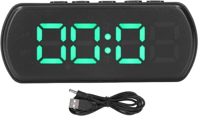 Digitale Wekker - Bureauklok Snooze - Wakker Worden - Slimme Lichtsensor - 11.5 cm - Groen